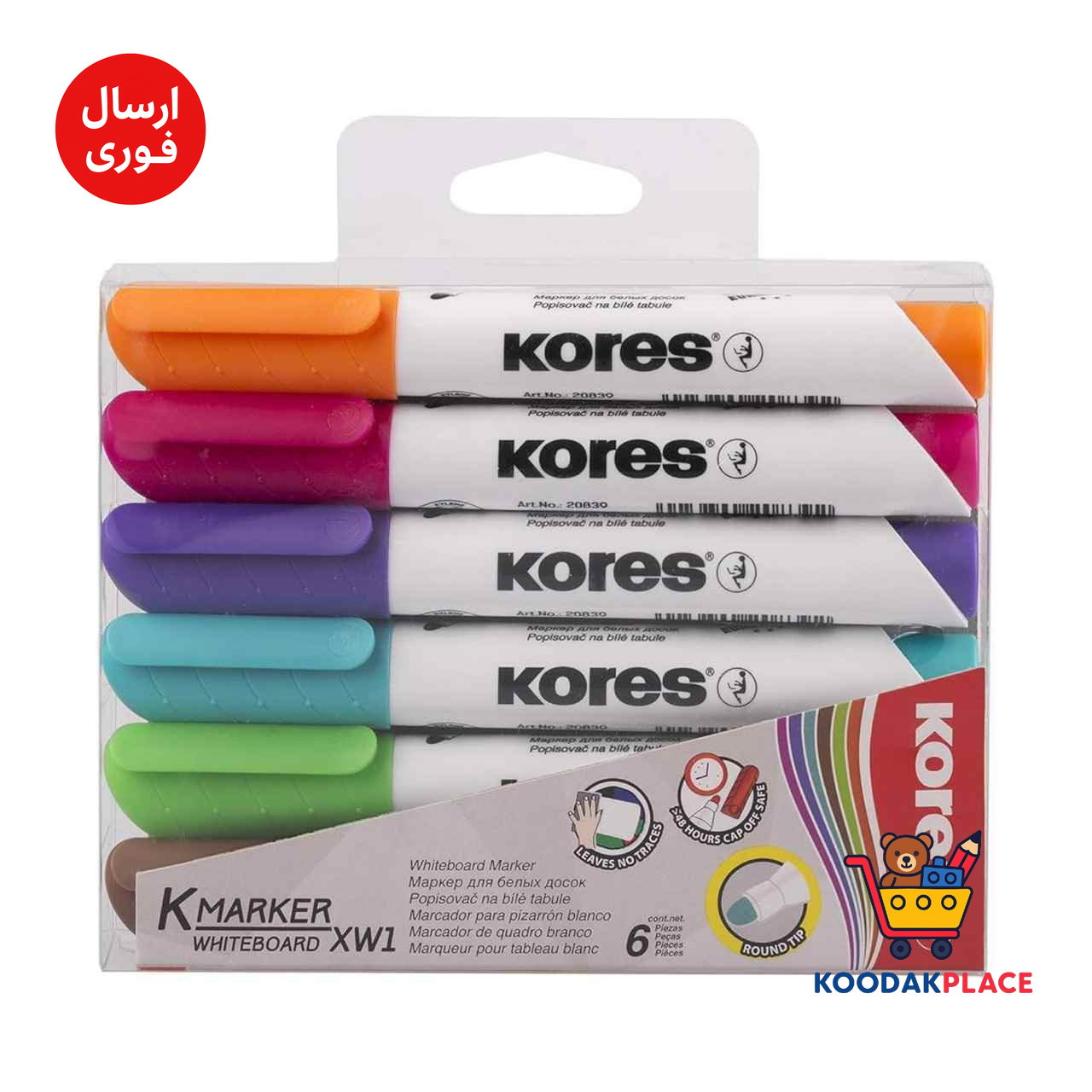 ماژیک وایت بردگرد6رنگ کورس 