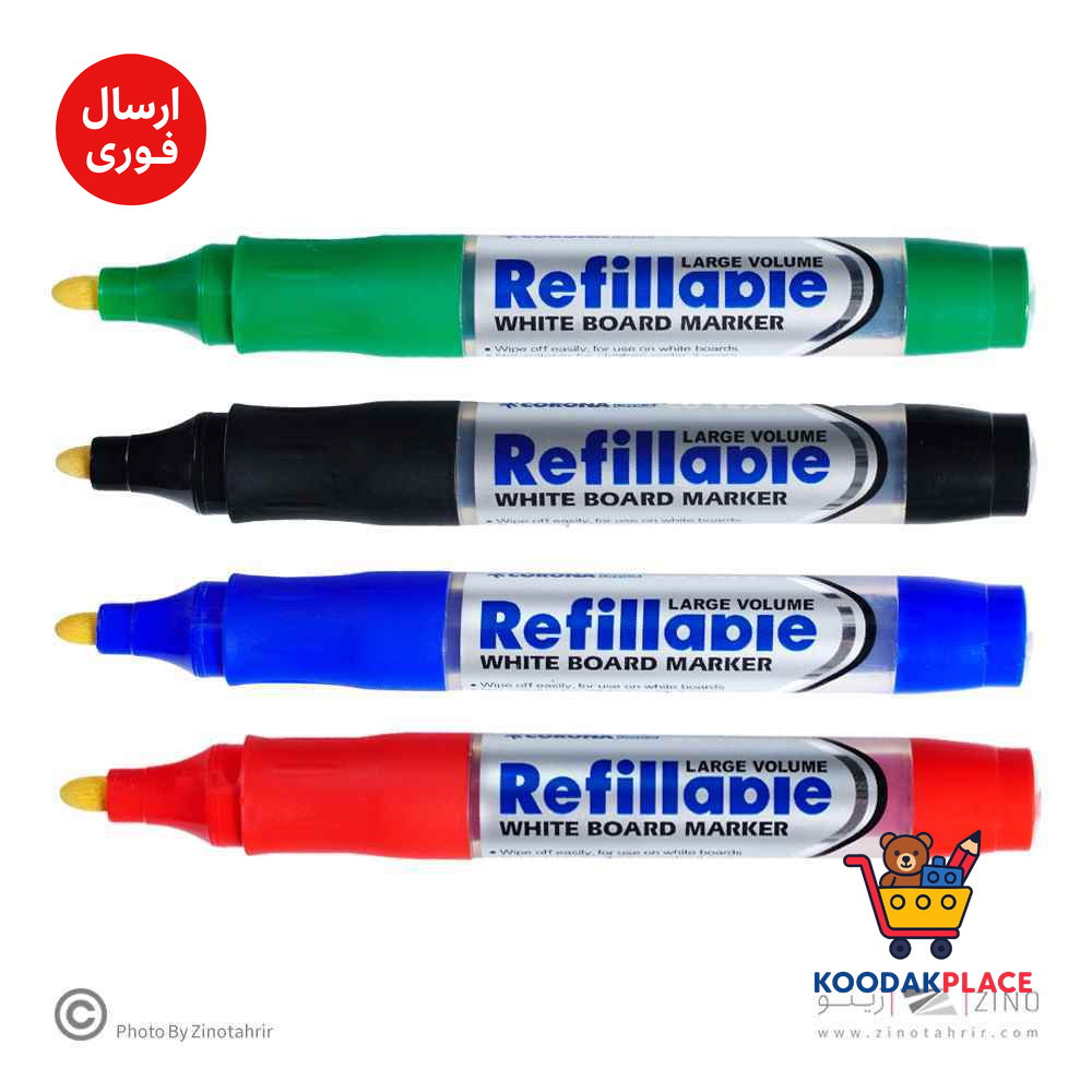ماژیک وایت برد گرد شارژی کرونا کد1070